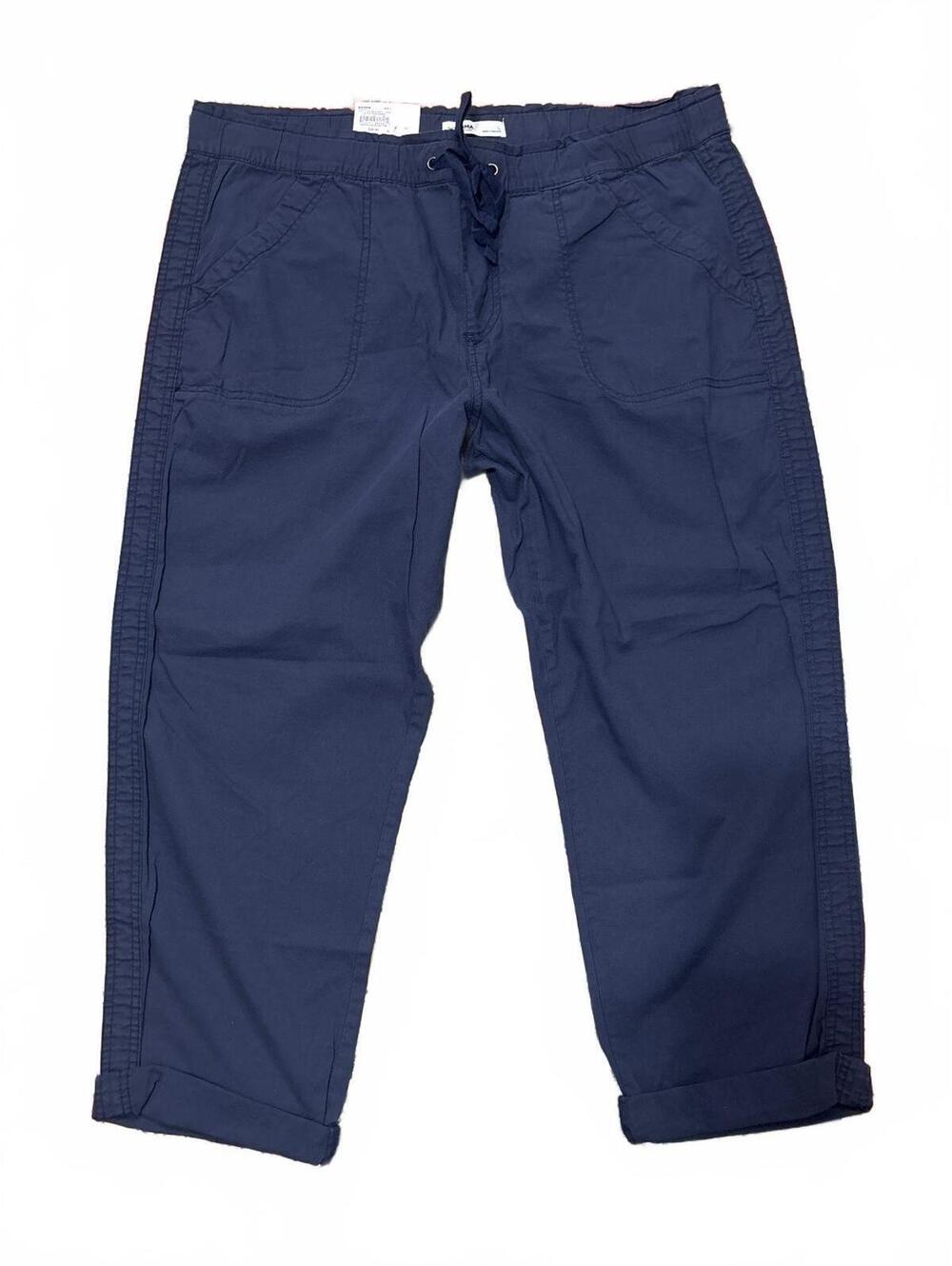 Sonoma High Rise Capri Pants with Ultracomfort Waistband - Navy Blue, Size L